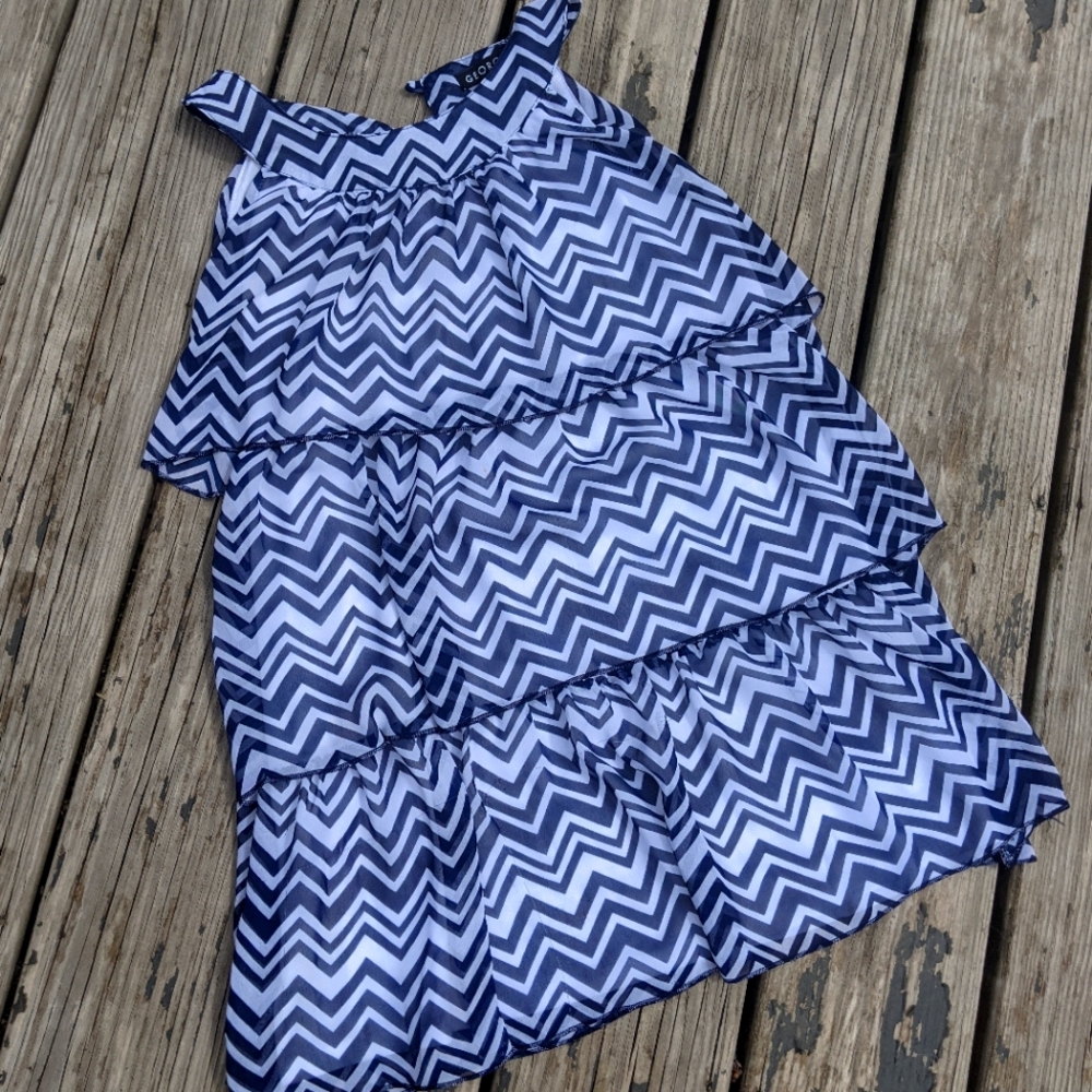 Girl's Dress Top, Stripe, 14/16